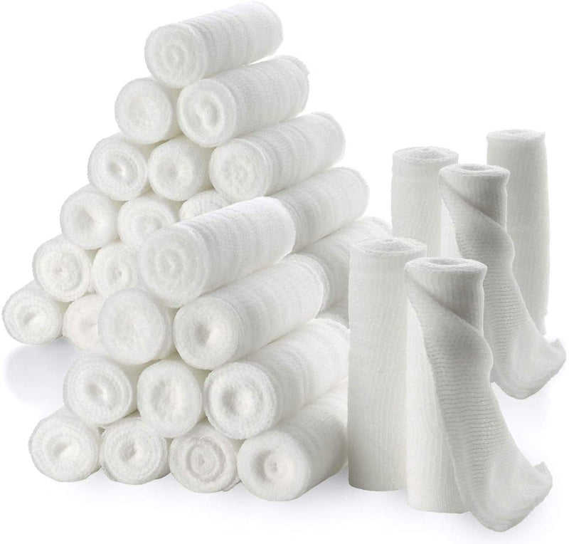 Gauze Bandage Rolls - 4 Yards Per Roll of Medical Grade Gauze Bandage and Stretch Bandage Wrapping for Dressing All Types of Wounds and First Aid Kit by MEDca, (3" Pack of 36) 3 Inch 36 Count (Pack of 1)