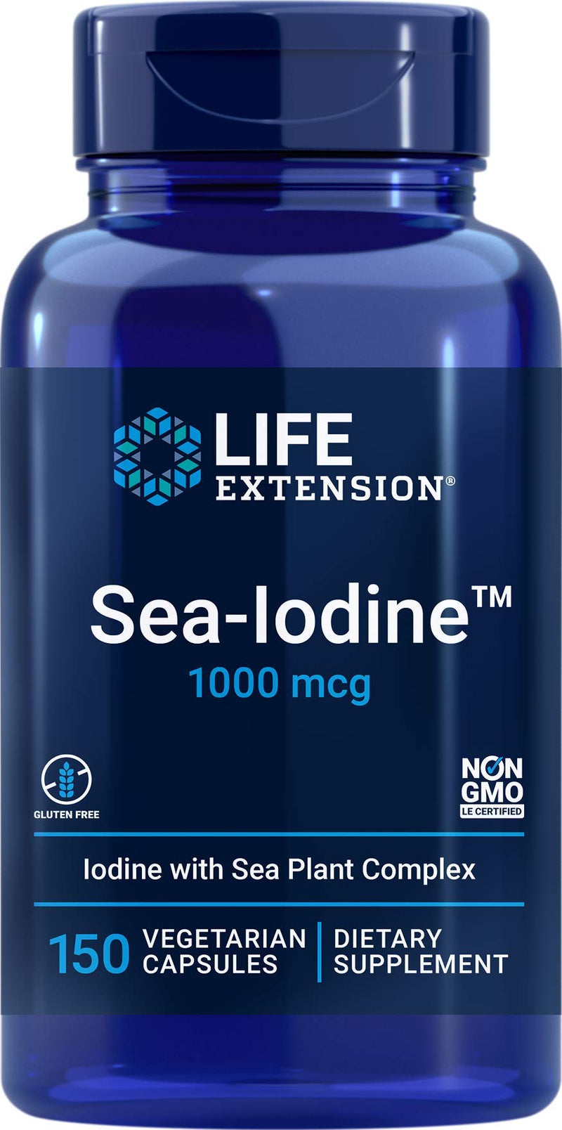 Life Extension Sea-Iodine Capsules, 1000 mcg, 150 Veg Caps, Natural Iodine Supplement from Kelp and Bladderwack - BeesActive Australia