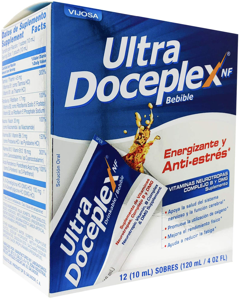Ultra Doceplex Energy Pouches - Powerful B Complex in a Pouch -liquid, 12 Pouches
