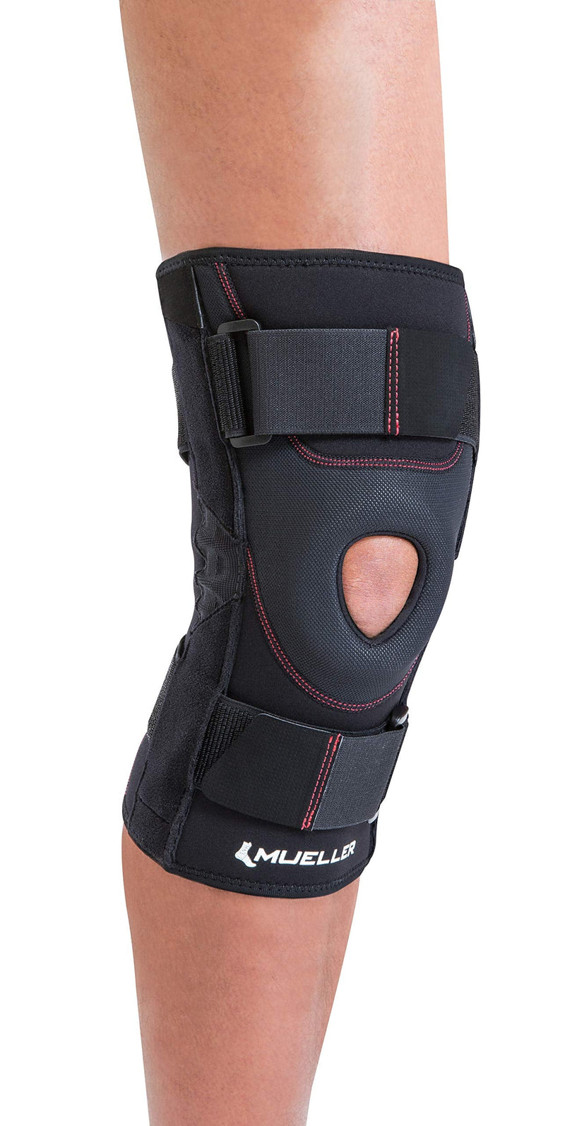 Mueller Sports Medicine Patella Stabilizer Knee Brace, Knee Pain Relief Support for Men and Women, Ideal for Arthritis, Sprains, Black Large (Pack of 1)