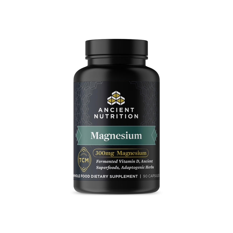 Ancient Nutrition Magnesium with Vitamin D for Immune Support | Sleep support with Vitamin D for Immune Support, Adaptogenic Herbs, Enzyme Activated, Paleo & Keto Friendly, 90 Count