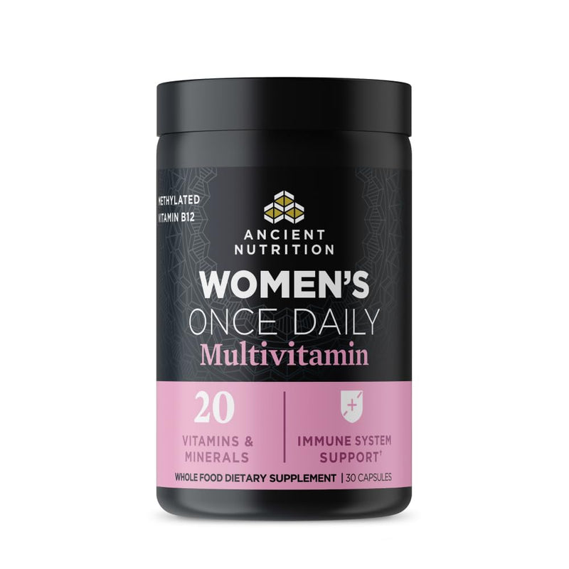 Ancient Nutrition Methylated Multivitamin for Women, Once Daily | Methlyated Vitamin B, C, K2, Magnesium, Folate & Iron, Supports Bone Health, 30 count Women's TCM 1/Day (30 count)