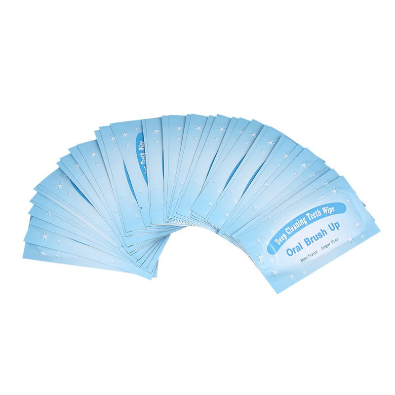 Mint-Flavored Oral Finger Wipes Teeth whitening Wipes Oral Cleaning Wipe (100 Pcs) 1 Count (Pack of 1) - BeesActive Australia