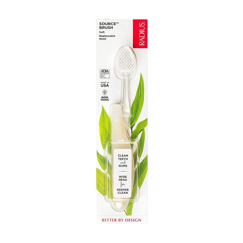 RADIUS Toothbrush Source Floss Brush BPA Free & ADA Accepted Improve Gum Health & Reduce Gum Issues - Soft - Cornstarch - Pack of 1 1 Count (Pack of 1) - BeesActive Australia
