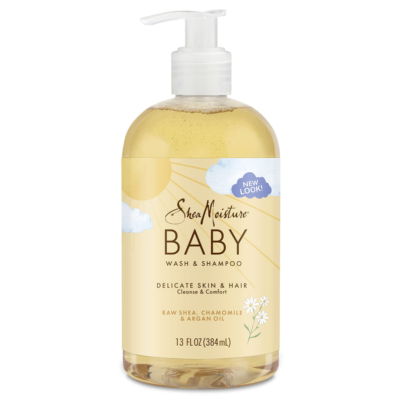 SheaMoisture Baby Wash & Shampoo for All Skin Types Raw Shea, Chamomile & Argan Oil Baby Wash and Shampoo with Frankincense & Myrrh to Help Cleanse 13 oz, Gold, Packaging may vary 13 Fl Oz (Pack of 1) - BeesActive Australia