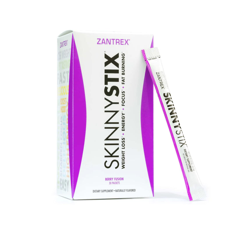 Zantrex SkinnyStix Energy Powder – Increase Energy, Heighten Focus, Boost Mood – 10 Calories – Coffee Bean, Yerba Mate, Cayenne – 30 Count (Pack of 1) Berry Fusion - BeesActive Australia