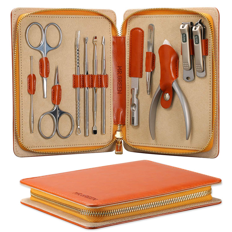 Manicure Set, Pedicure Sets, Nail Clipper Sets, Stainless Steel Professional Nail Cutter Kits with Travel Case (12 Count) 12 Count - BeesActive Australia