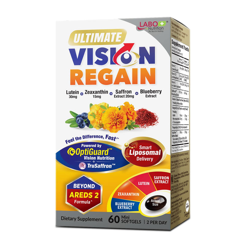 LABO Nutrition Ultimate VisionREGAIN Lutein Zeaxanthin Saffron - 60 softgel | Liposomal eye supplement with lutein, zeaxanthin & saffron extract, supports visual comfort, up to 60 days' supply 1