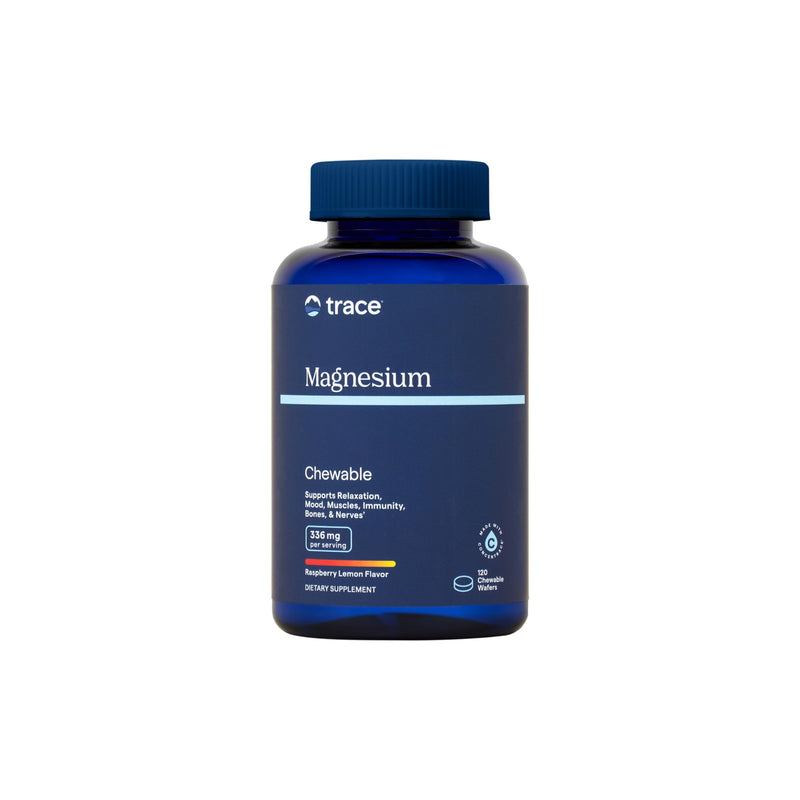 Trace Minerals Magnesium Chewable, Raspberry Lemon, 120 Count | Sugar free chewable magnesium that promotes a calm mood, focus, and muscle relaxation. 30 servings.