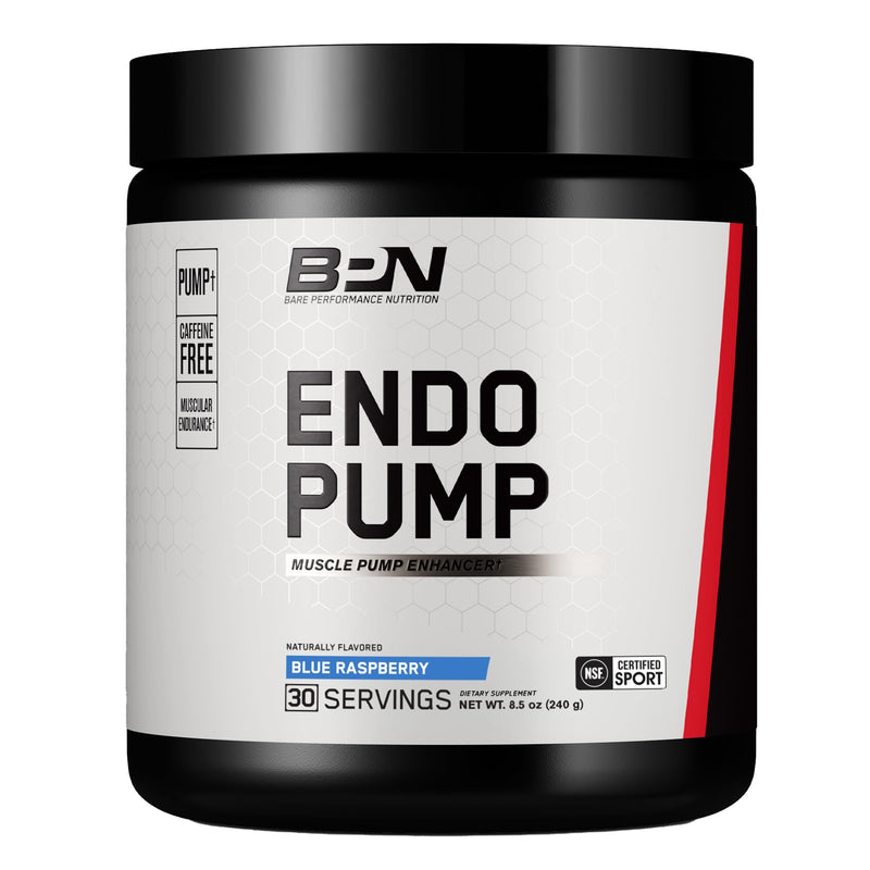 BARE PERFORMANCE NUTRITION, BPN Endo Pump Pre-Workout Muscle Pump Enhancer, Increased Blood Flow/Oxygen Transport to Muscles, Blue Raspberry - BeesActive Australia