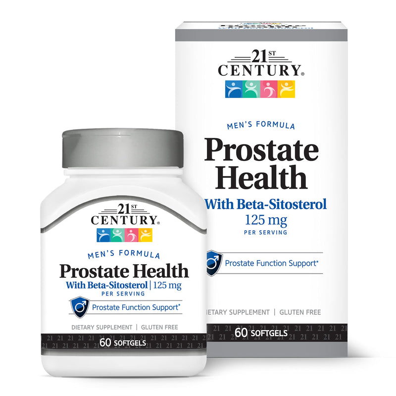 21st Century Prostate Health with Beta-Sitosterol 125mg, 60 Softgels | Prostate Health Supplement with Beta-Sitosterol 125 mg to Help Support Healthy Prostate, Bladder & Urinary Tract Function