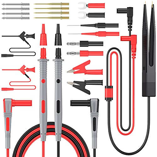 Proster Multi Test Leads Kit - Electrical Multimeter Test Lead Probes Test Leads 21pcs