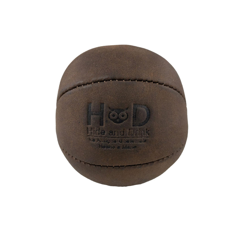 Hide & Drink, Stress Ball, Relieve Fidgeting and Anxiety, Exercise Hand, Squishy Tension Accessory, Great for the Office, Classic Style, Full Grain Leather, Handmade, Bourbon Brown