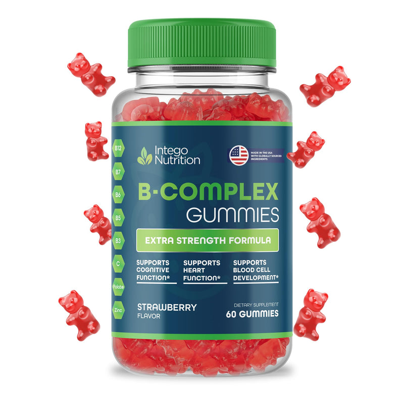 Vitamin B Complex Gummies for Women, Natural Strawberry Flavor - 60 Count | B Complex Vitamins For Women - Helps Support Daily Energy & Brain Function* - 30 Servings, Easy To Take Every Morning 60 Count (Pack of 1)