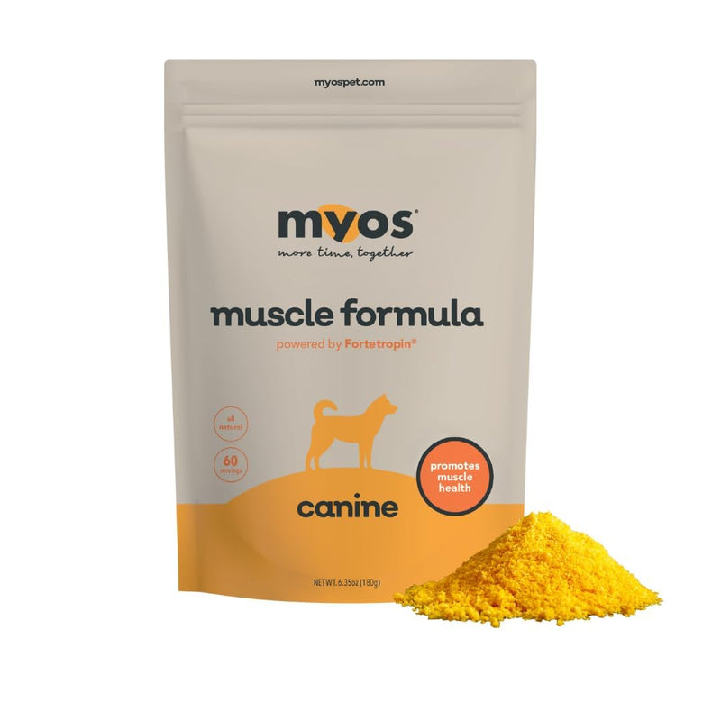 MYOS Canine Muscle Formula - All-Natural Muscle Building Supplement - Helps Reduce Muscle Loss in Aging Dogs and Improve Recovery from Injury or Surgery 6.35oz