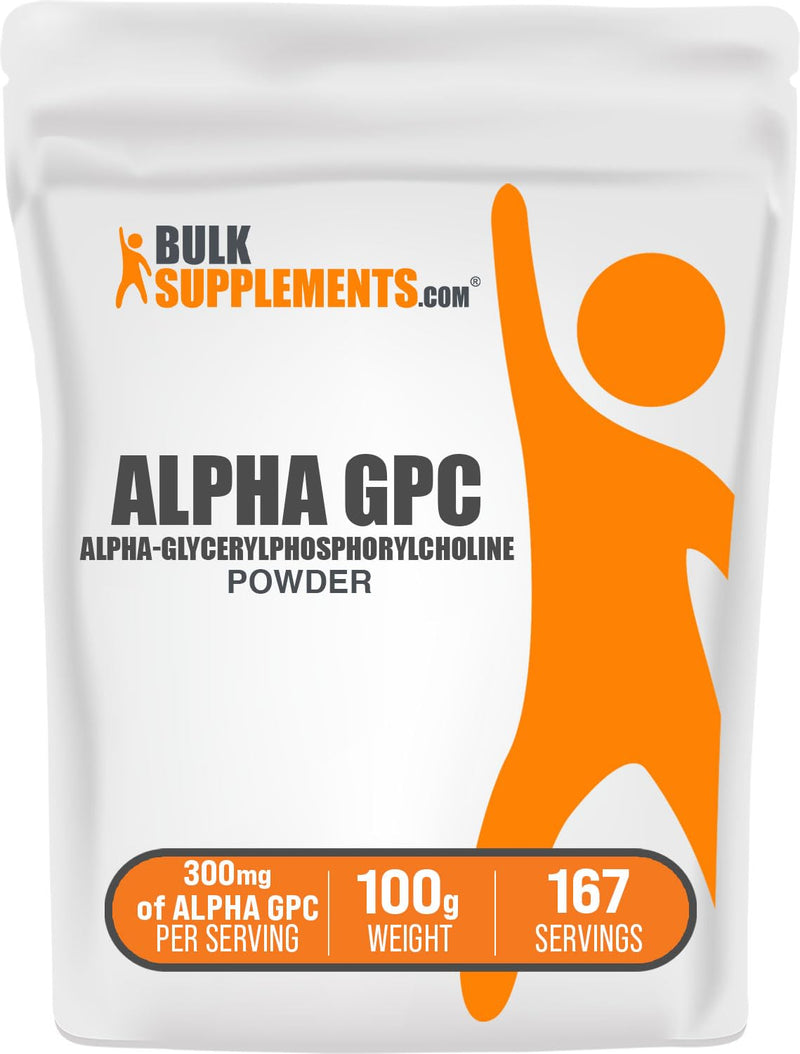 BulkSupplements.com Alpha GPC Powder - Choline Supplements, Alpha GPC 300mg - Unflavored & Gluten Free, 600mg per Serving, 100g (3.5 oz) (Pack of 1) 3.52 Ounce (Pack of 1) - BeesActive Australia