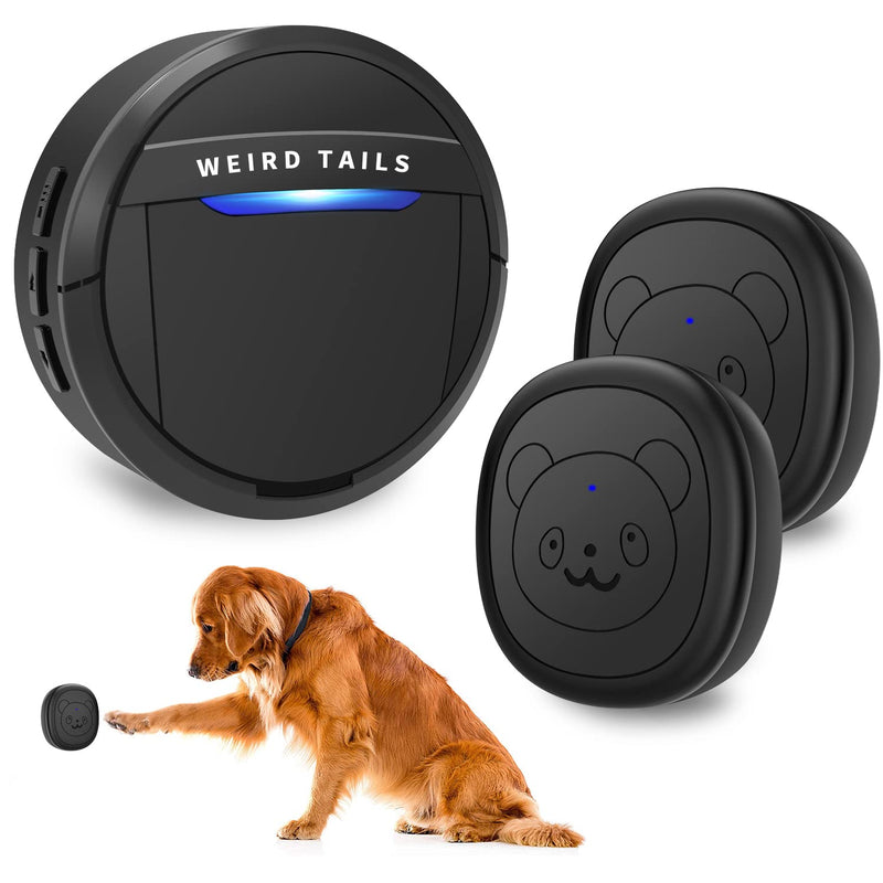 Wireless Doorbell, Dog Bells for Potty Training IP55 Waterproof Doorbell Chime Operating at 950 Feet with 55 Melodies 5 Volume Levels LED Flash (1 Receiver 2 Transmitters) 1 Receiver 2 Transmitters - BeesActive Australia