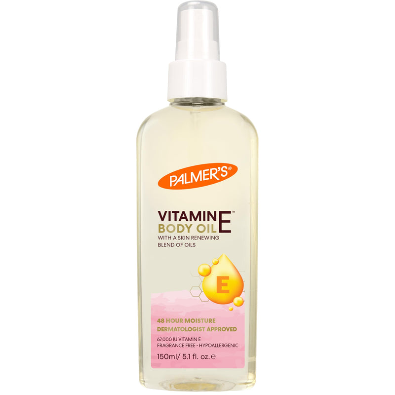 Palmer's Vitamin E Body Oil, Multi-Purpose Skin Care (5.1 Ounce) | Protects & Renews Dry, Damaged Skin with Highly Concentrated Vitamin E For Healthier, Younger-Looking Skin, 48hr Moisture 5.1 Fl Oz (Pack of 1)