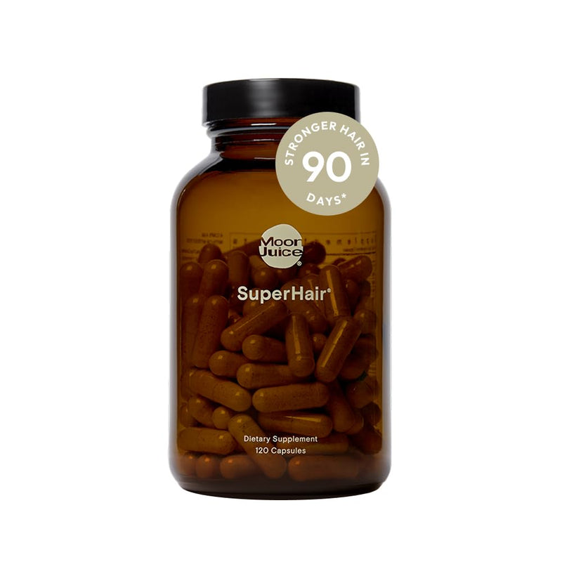 Moon Juice, SuperHair Growth Vitamins, Biotin & Saw Palmetto, 120ct | Clinical strength multivitamin for thicker, stronger strands, women & men, 30 servings Bottle