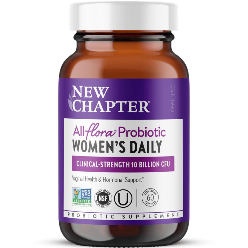 New Chapter Women's Daily Probiotic Supplement, 60 Count | Probiotics for Vaginal Health with Chaste Tree for Hormonal Support, Has Prebiotics, 100% Vegetarian and Non-GMO 60 Count (Pack of 1)
