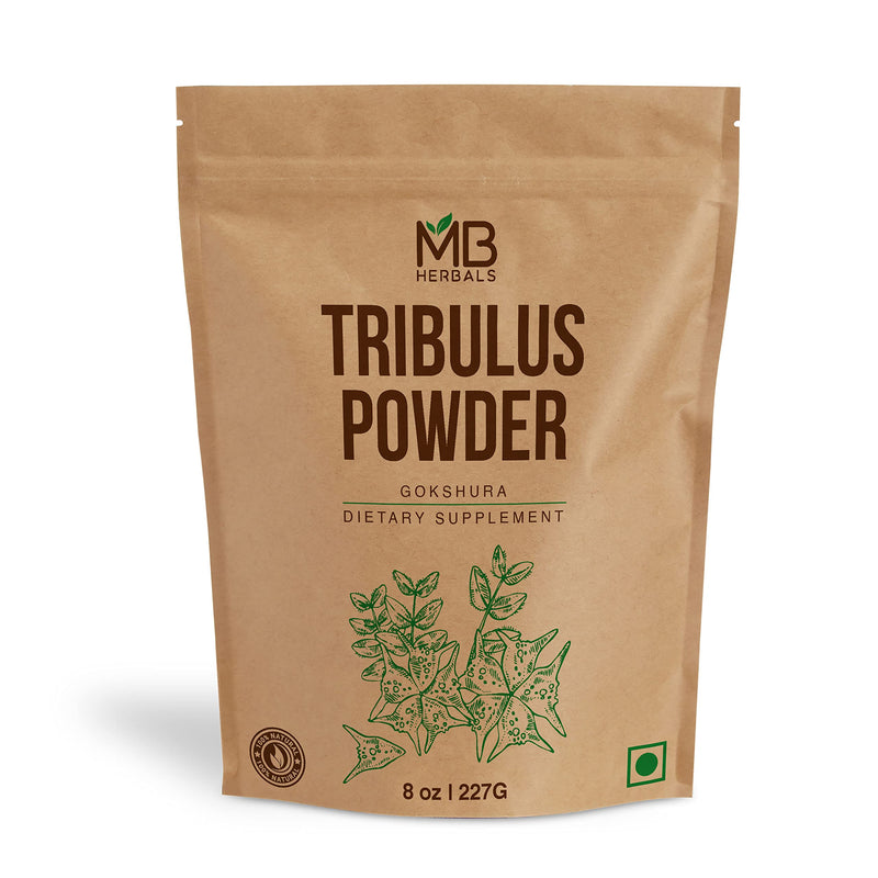 MB Herbals Tribulus Powder 8 oz / 0.5 lb | Pure Tribulus terrestris Powder | No Preservatives | to be Used as Supplement or in Tribulus Tablets/Capsules Formulation - BeesActive Australia