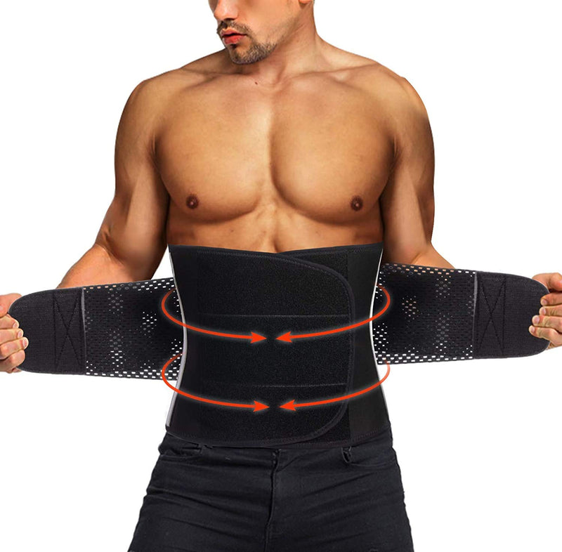 TAILONG Neoprene Waist Trimmer Ab Belt for Men Waist Trainer for Women Corset Slimming Body Shaper Workout Sauna Sweat Band Black X-Large