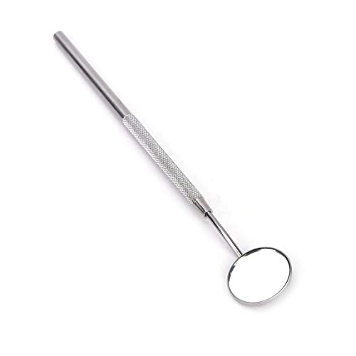 Dental Mouth Teeth Inspection Mirror #5 with Stainless Handle, Cone Socket, Total Length 6.5" 6.5 Inch (Pack of 1)