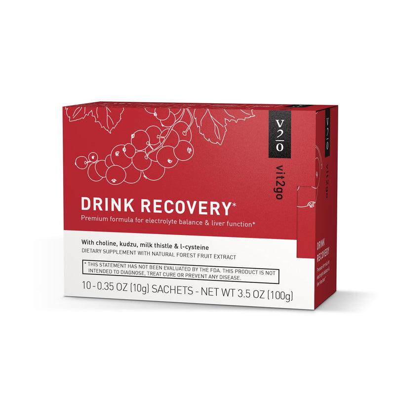 Drink Recovery Electrolytes Powder with Vitamins, Vegan Electrolyte Packets for Hydration & Liver Detox, Forest Fruit Flavor (30 Sachets) 3.5 Ounce (Pack of 1)