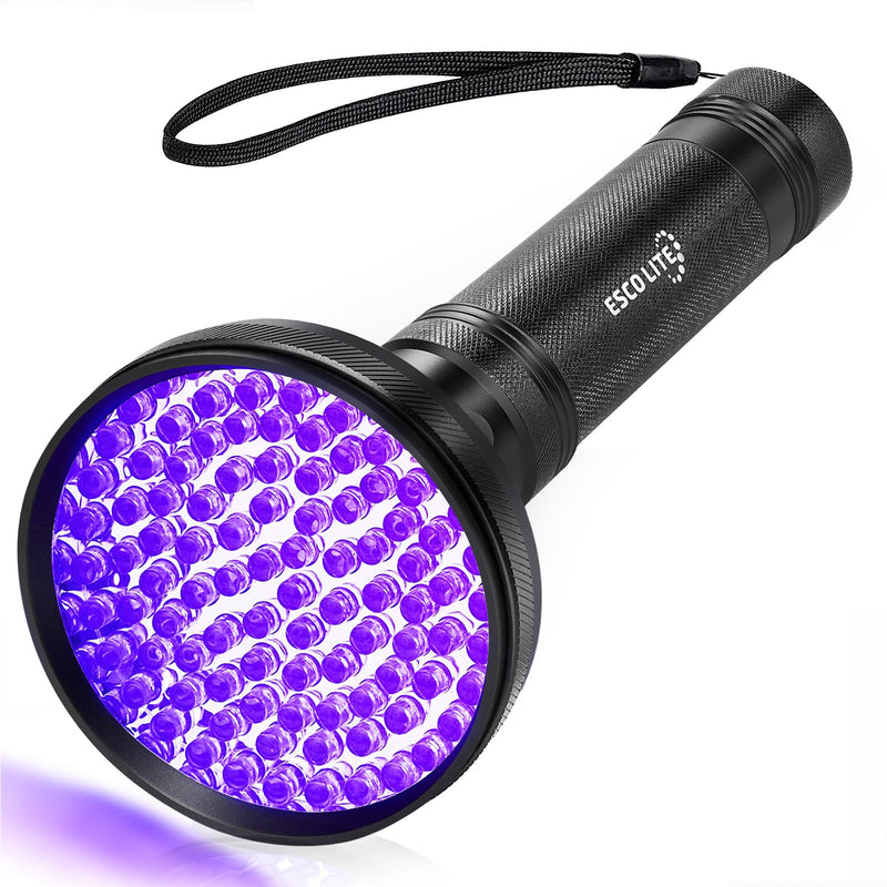 Escolite UV Flashlight Black Light, 100 LED 395 nM Ultraviolet Flashlights UV blacklight Detector for Dog Urine, Pet Stains and Bed Bug, Matching with Pet Odor Eliminator - BeesActive Australia