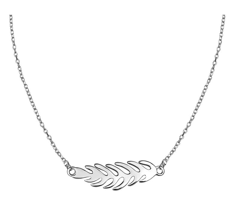 Sofia Milani - Women's Necklace 925 Silver - Leaf Pendant - 50264 - BeesActive Australia