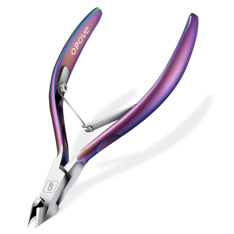 Cuticle Trimmer Cuticle Nippers Clippers Stainless Steel Hangnail Remover Extremely Sharp Cutter Pedicure Manicure Tool, opove X7 Rainbow Gradient - BeesActive Australia