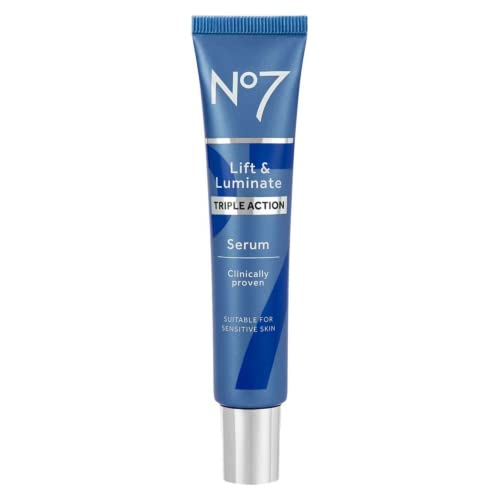 No7 Lift & Luminate Triple Action Face Serum, 30ml 1 Fl Oz (Pack of 1) Tube