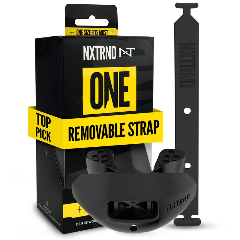 Nxtrnd One Football Mouth Guard, Strap Included, Fits Adult & Youth (Black) Black - BeesActive Australia