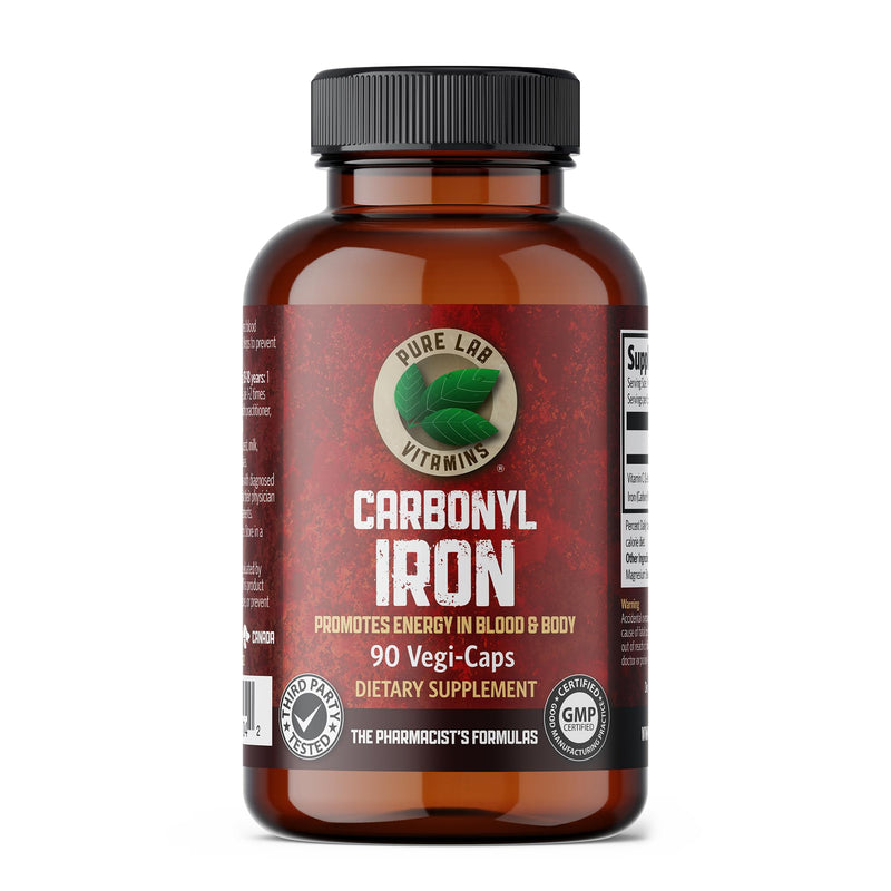 Pure Lab Vitamins Carbonyl Iron – 90 Vegi-Caps