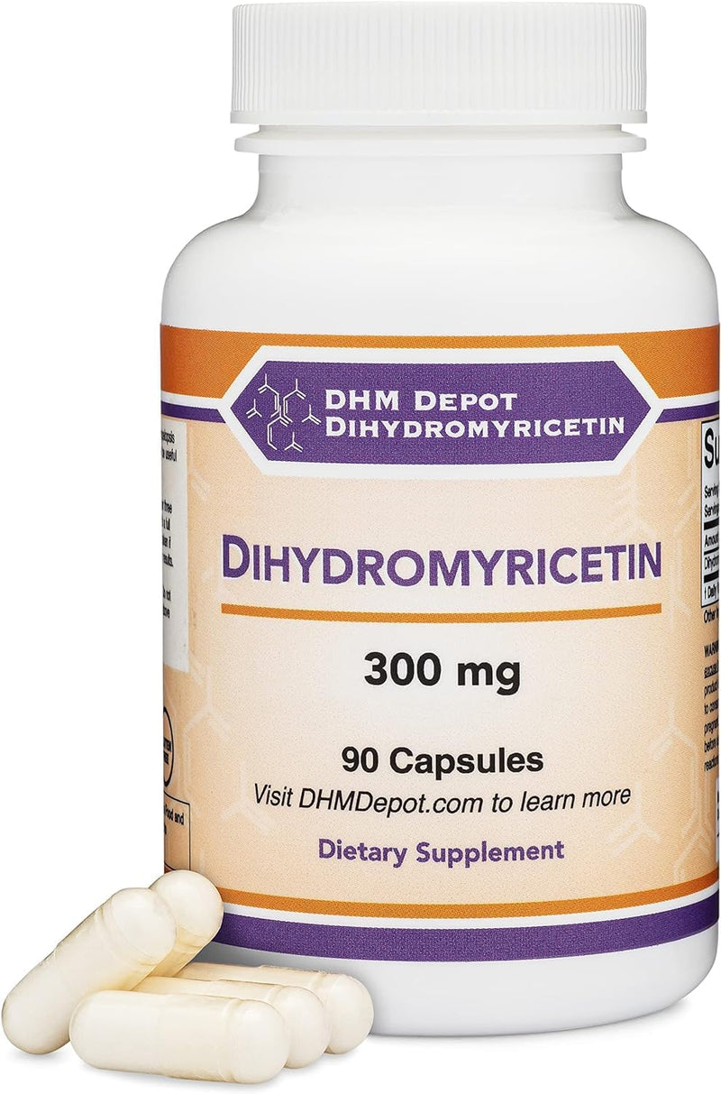 Dihydromyricetin (DHM) (Hovenia Dulcis Extract) Supplement for Liver Support (Naturally Obtained from The Oriental Raisin Tree) 90 Capsules 300mg Analysis | Supports Restful Sleep After Drinking, Liver Processing, 300mg Tablet, Non-GMO, Third-Party Tes...