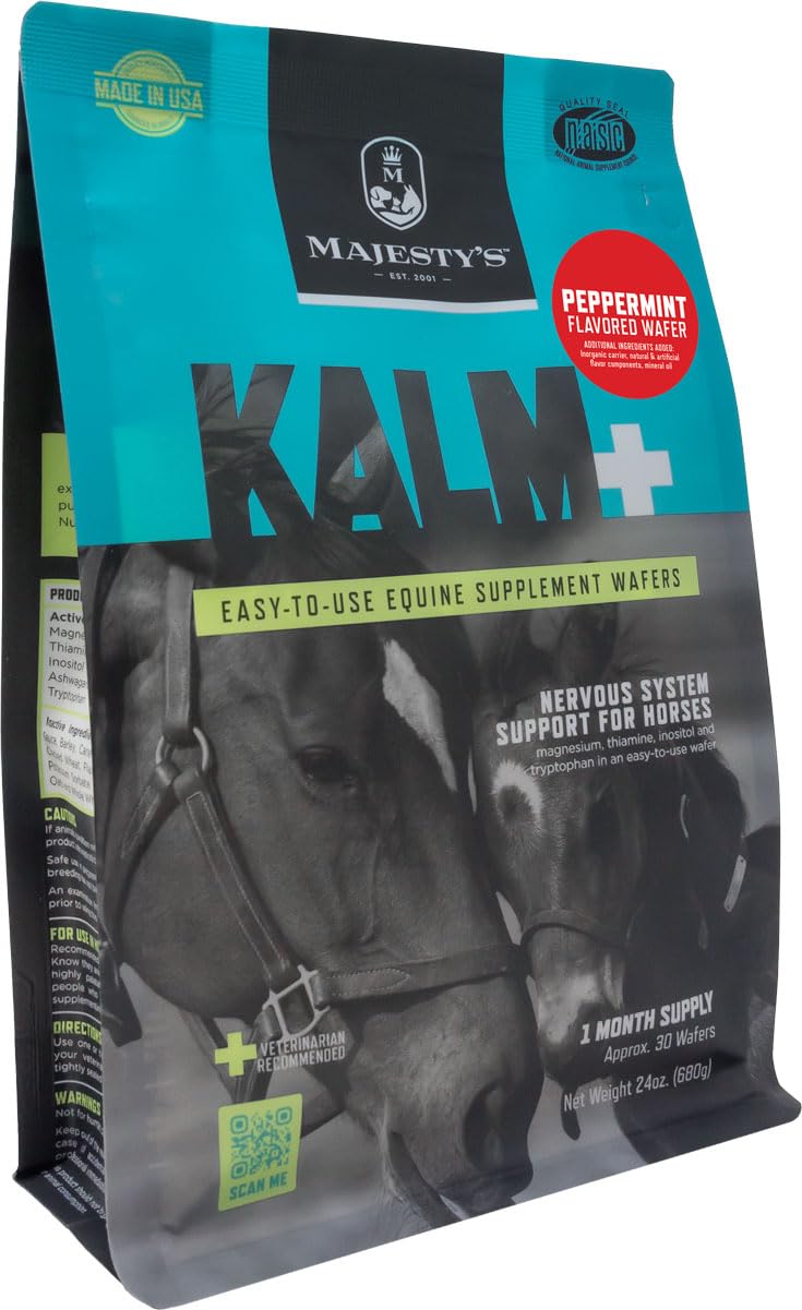 Majesty's Kalm Plus Horse/Equine Peppermint Wafers 30 Count