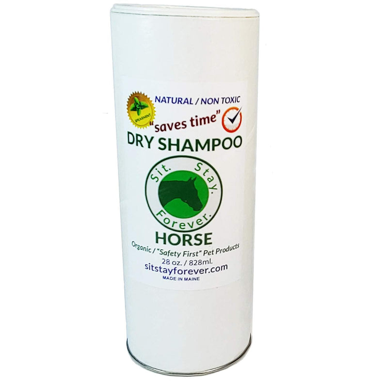 Dry Powder Shampoo for Horses, 28 oz, Cleaning and Deodorizing, Healing and Soothing, Shaker Bottle, No Water, Talc Free, Made in MAINE - BeesActive Australia