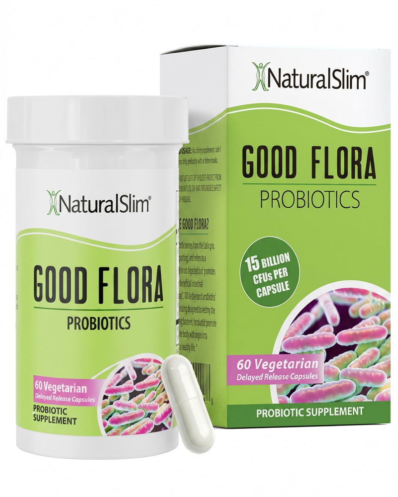 NaturalSlim Probiotic Gentle Formula, 60 Vegetarian Capsules | Gut Health, Digestion, Immune Support and De-Bloating Formula with 7 Probiotic Strains 60 Count (Pack of 1)