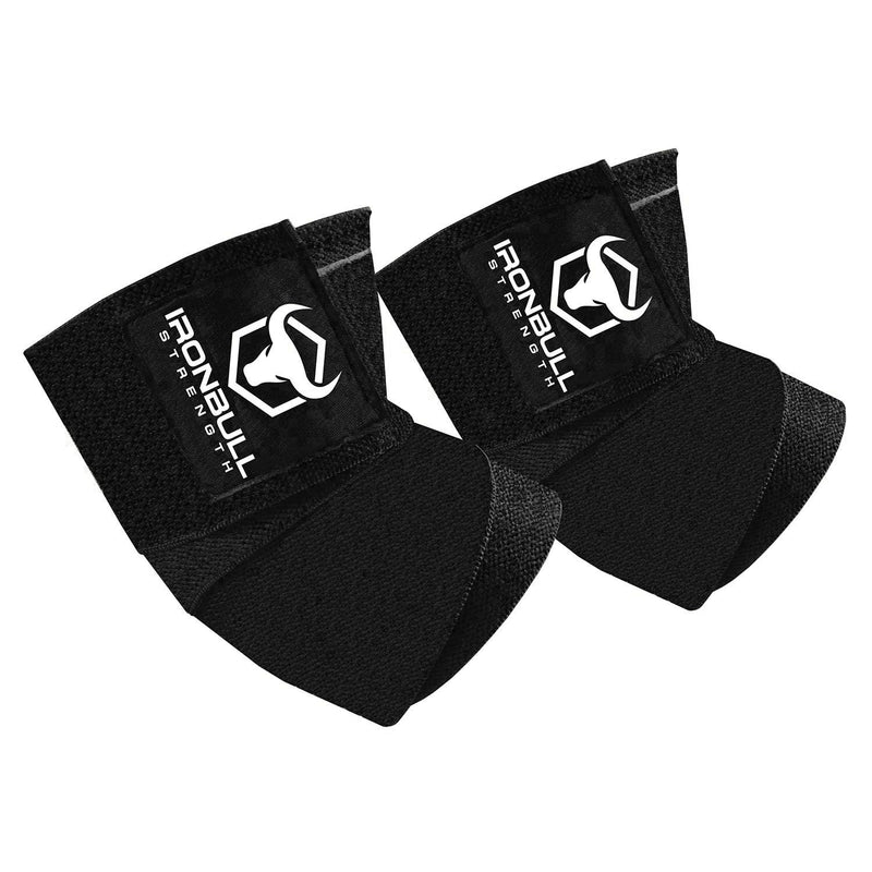 Elbow Wraps for Weightlifting (1 Pair) - 50" Elastic Elbow Braces for Weight Lifting - Elbow Support for Bench Press, Powerlifting, Fitness, & Gym Workout - Gym Elbow Straps Weightlifting - Elbow Compression Strap Brace Black