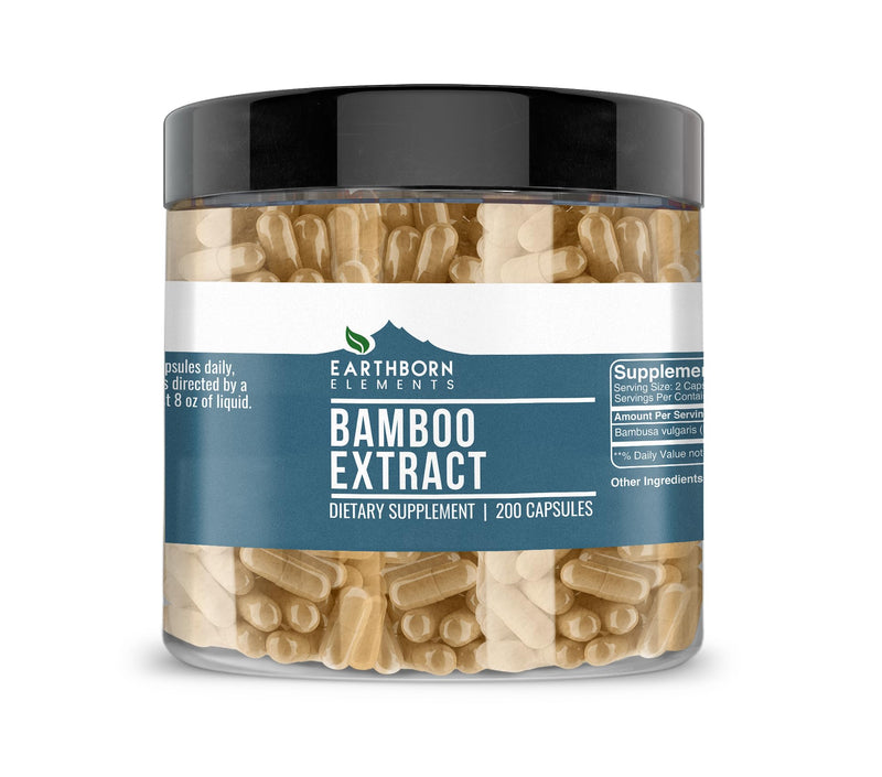 Earthborn Elements Bamboo 200 Capsules, Pure & Undiluted, No Additives 200 Count (Pack of 1)