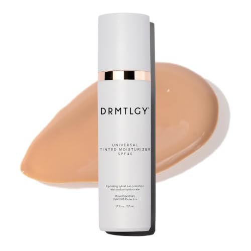 DRMTLGY Universal Tinted Moisturizer SPF 46, Dewy Tinted Sunscreen 1.7 Fl Oz (Pack of 1)