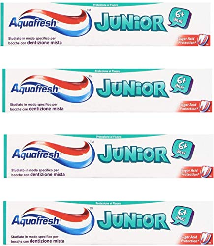 Aquafresh Toothpaste Junior After 6 Years 75ml / 2.54fl.oz, Pack of 4
