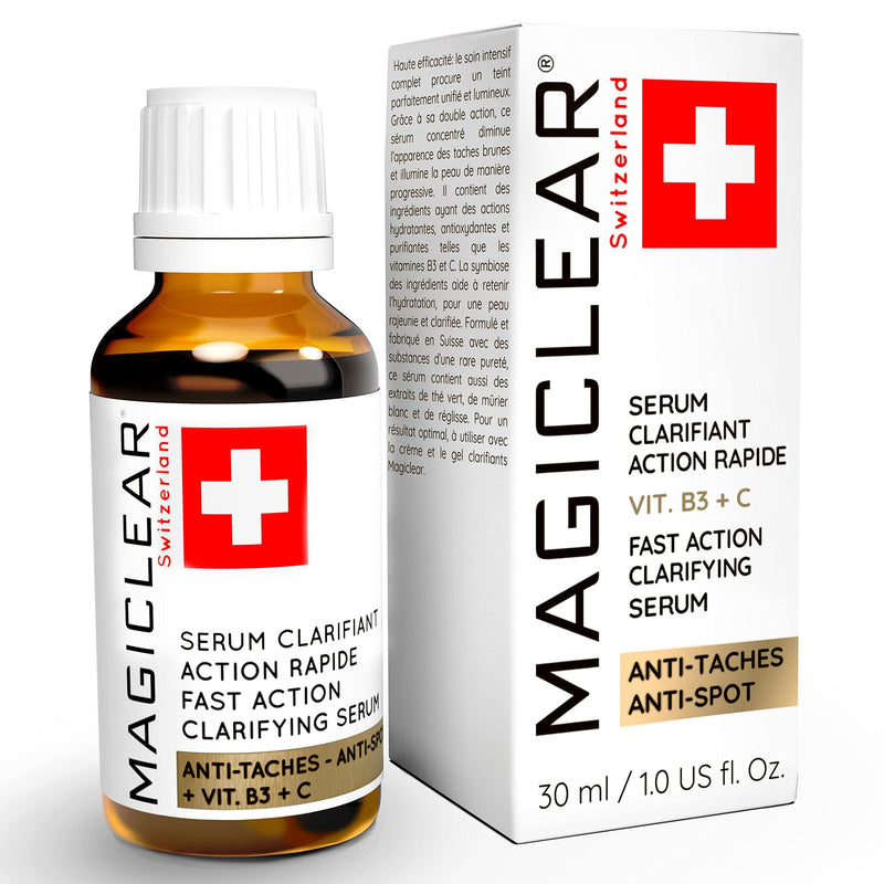 Luxury Swiss Dark Spot Remover for Face Body Serum Hyperpigmentation Treatment Age Sun Melasma Brown Spot Corrector Anti aging Bleaching Skin Lightening Vitamin C + Niacinamide organic Magiclear - BeesActive Australia