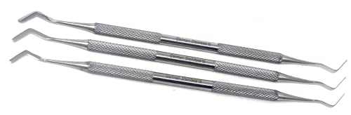 Set of 3 pcs Dental Heidmann Spatula Composite Plastic Filling Restorative Scalers Kit Instruments with Ergonomic Non Slip Handle