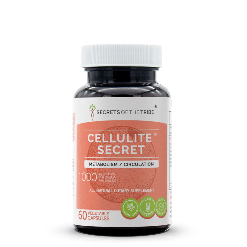 Secrets of the Tribe Cellulite Secret 60 Capsules, 1000 mg, Gotu Kola, Alfalfa, Rosemary, Dandelion, Beet Root, Fenugreek Metabolism/Circulation (60 Capsules) 60 Count (Pack of 1)