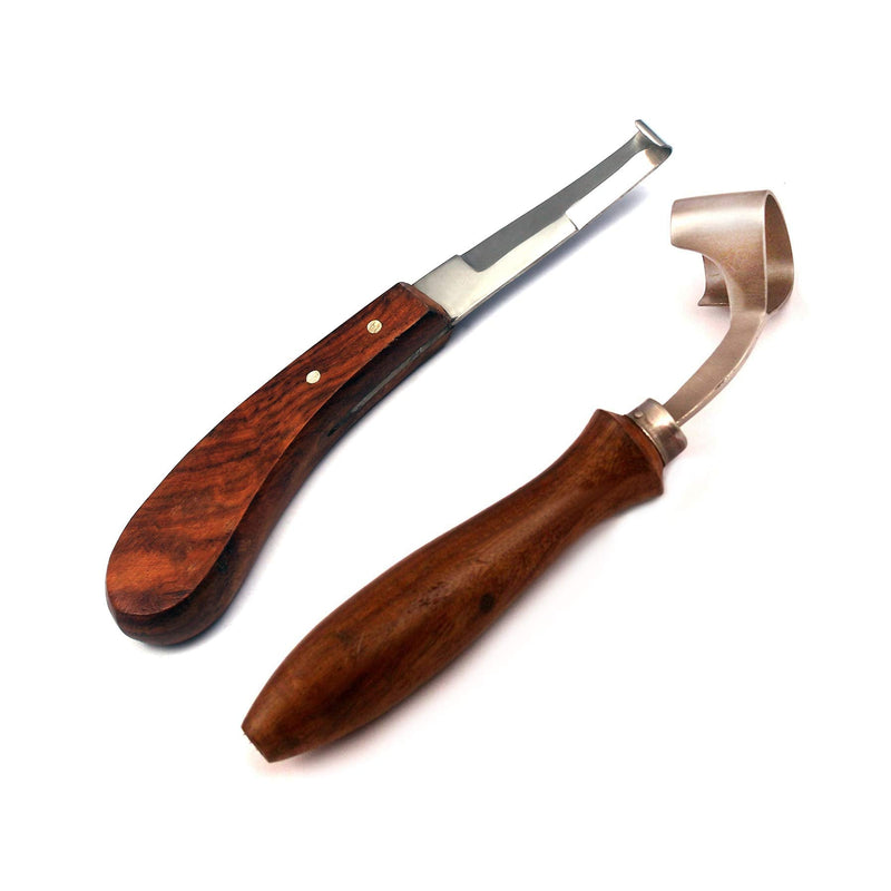 2 Pcs Veterinary Horse Hoof Double Edge & Swiss Knife 8" Instruments - BeesActive Australia