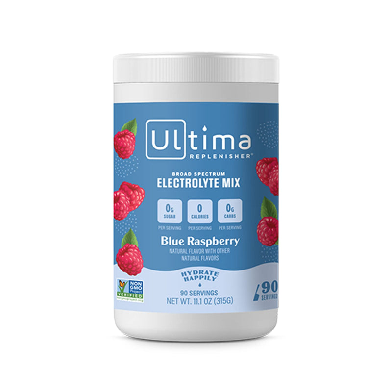 Ultima Replenisher Hydration Electrolyte Powder- 90 Servings- Keto & Sugar Free- Feel Replenished, Revitalized- Naturally Sweetened- Non- GMO & Vegan Electrolyte Drink Mix- Blue Raspberry - BeesActive Australia