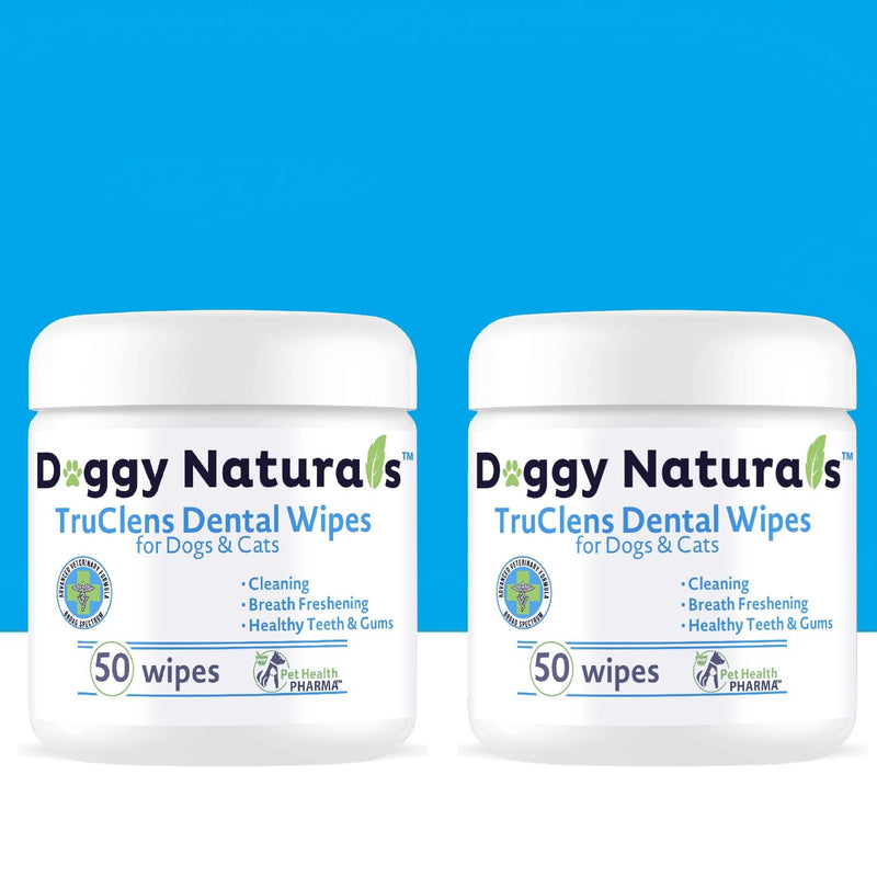 Pet Health Pharma TRUCLENS | Dental Wipes for Dogs and Cats 100ct Wipes (2 Pack)
