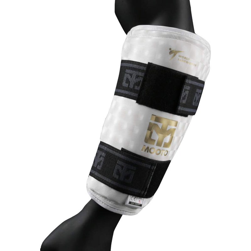 MOOTO Korea Taekwondo Extera S2 Forearm Protector Guard a Pair WT Logo Training Match Gym School Academy (X_Small(Length 22cm or 0.72 ft)) - BeesActive Australia