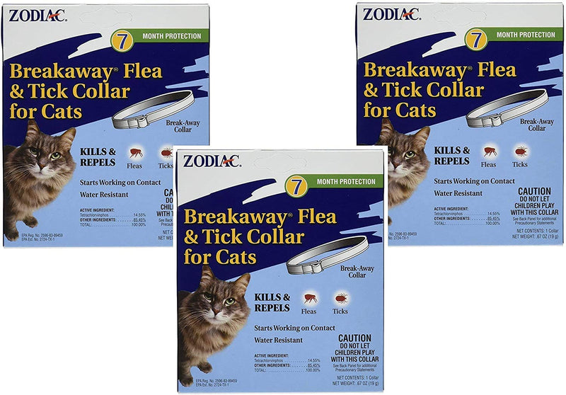 Zodiac Breakaway Flea & Tick Collar for Cats 7 Month Supply - Pack of 3 - BeesActive Australia
